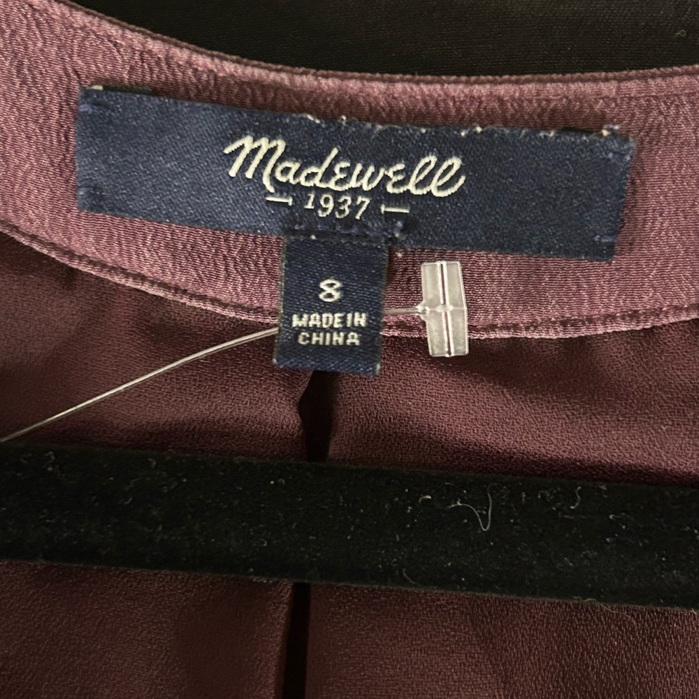 Madewell Mauve Mini Dress Cap Sleeve Casual Pocket Dress Size 8 - Picture 4 of 5